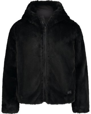 cozyworldwide faux fur hoodzip black