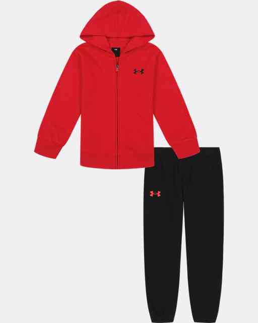 Little Boys' UA Fleece Branded Zip-Up Hoodie Set
