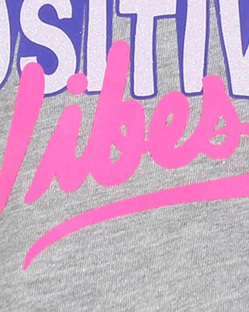 Little Girls' UA High 5s & Positive Vibes Short Sleeve T-Shirt