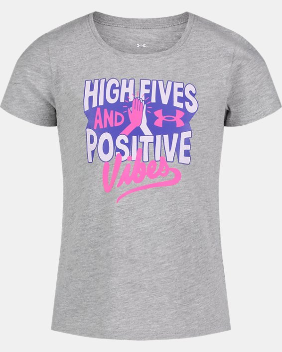 T-shirt UA à imprimé High 5 s &amp; Positive Vibes pour jeunes enfants