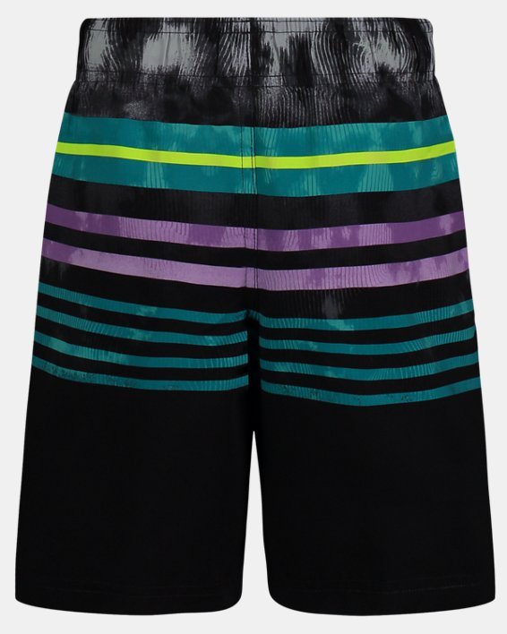 Boys' UA Ripple Stripe Swim Volley Shorts