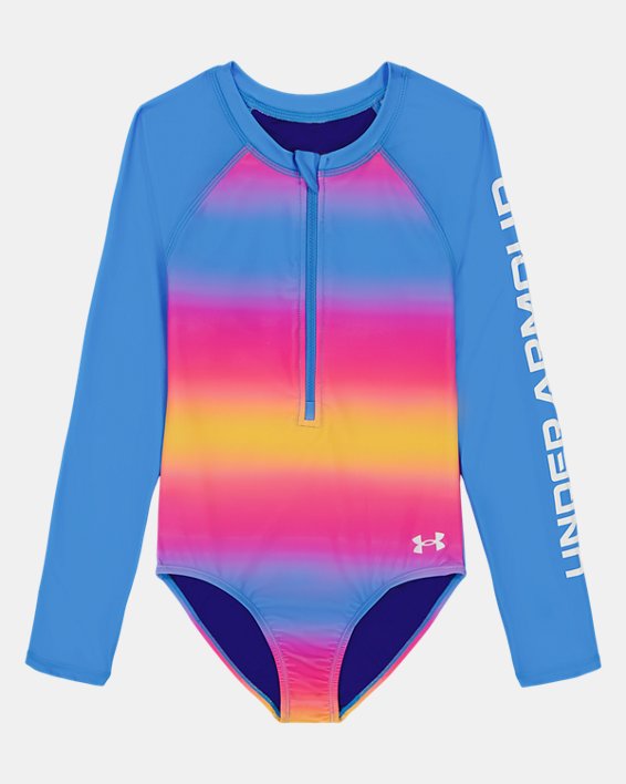 Girls' UA Ombre Zip-Up Long Sleeve Paddlesuit