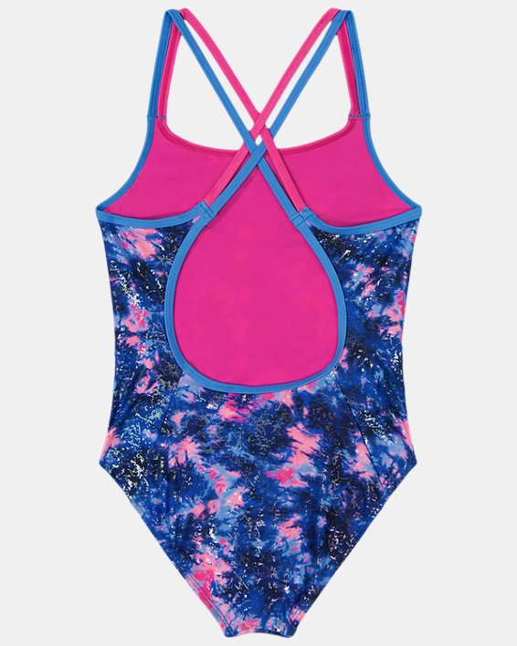 Little Girls' UA Multi-Dye Crisscross 1-Piece Swimsuit