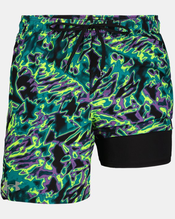 Men's UA Grunge Tropic Compression Volley Shorts