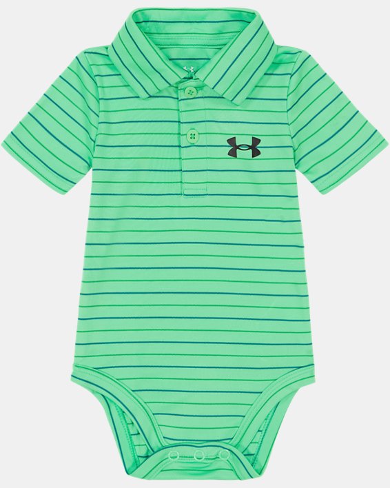Newborn Boys' UA Polo Stripe Bodysuit