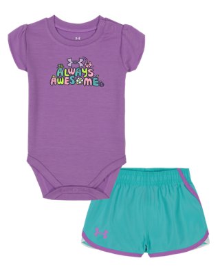 UA Awesome Newborn Girls' Shorts Set Under Armour Canada - Main Image