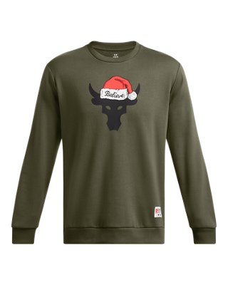 Project Rock Red One Believe Men's Crew | Under Armour