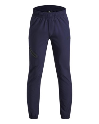 Under Armour Boys Blue Unstoppable Woven ' Joggers Midnight Navy / Black Ysm (50 - 54 In)