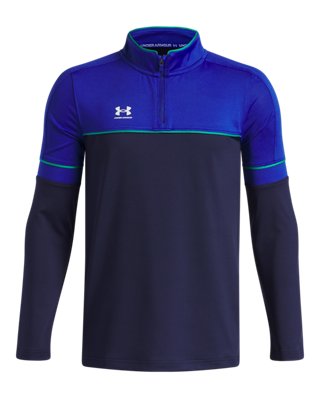 Haut d'entraînement ¼ zip Under Armour Challenger pour garçon Midnight Bleu Marine / Royal / Blanc YXS (122 - 127 cm)