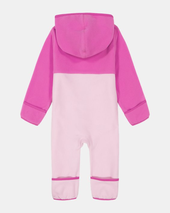 PURPLE HOODED FLEECE ONE-PIECE, BABY PURPLE HOODED FLEECE ONE-PIECE, BABY