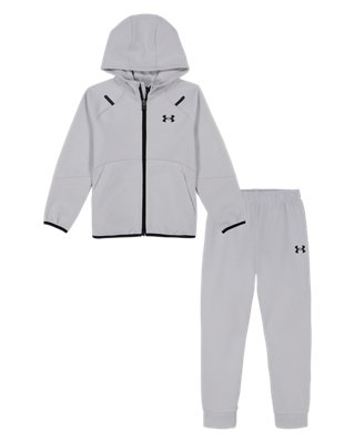 Boy White Sweatsuit Unisex Kids Boys Girls Plain Fleece