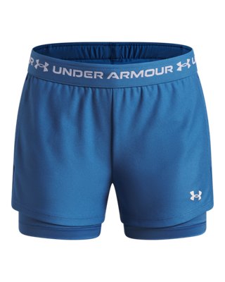 Under Armour Girls Blue Tech™ Play Up ' 2-In-1 Shorts Aegean / White Ymd (54 - 59 In)