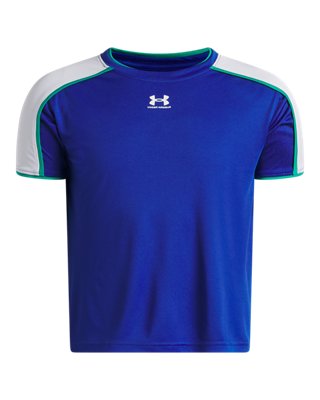 Haut à manches courtes Under Armour Challenger Train pour garçon Royal / Blanc / Blanc YXL (160 - 170 cm)