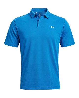 Under Armour Tee To Green Pique Men's Polo Aegean Blue / White XXL