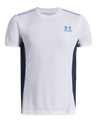 Under Armour Boys White Tech™ Sport ' Short Sleeve / Midnight Navy / Aegean Blue Ysm (50 - 54 In)