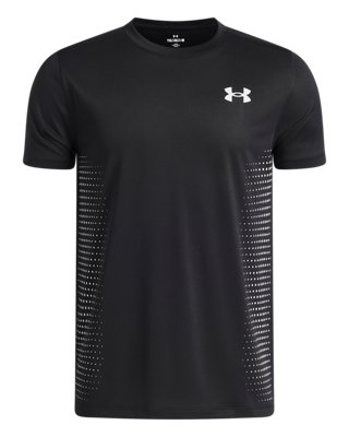 Haut à manches courtes Under Armour Tech™ Play pour garçon Noir / Blanc YMD (137 - 149 cm)