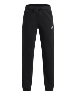 Under Armour Boys Black Rival Fleece ' Joggers Ultimate / White Ylg (59 - 63 In)