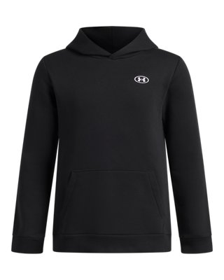 Under Armour Boys Black Rival Fleece ' Hoodie Ultimate / White Ylg (59 - 63 In)