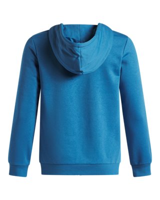 Худи Under Armour UA Rival Fleece Full-Zip для мальчиков, цвет: Синий / Белый — фото 2