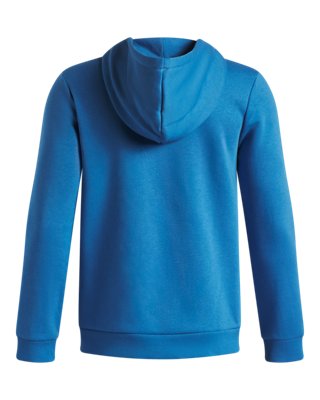 Худи Under Armour UA Rival Fleece для мальчиков, цвет: Синий / Белый — фото 2