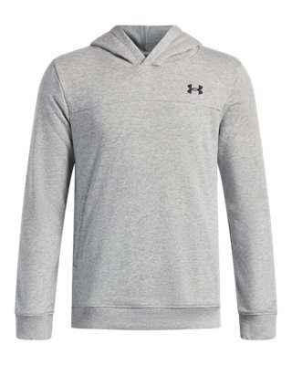 Under Armour Rival Lightweight Hoodie für Jungen Mod Grau Light Heather / Schwarz YXS (122 - 127 cm)