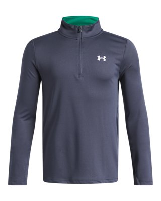 Under Armour Boys Gray Tech™ Utility ' ¼ Zip Downpour / Downpour / White Yxl (63 - 67 In)