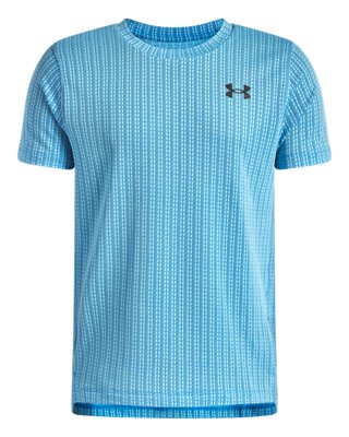 Haut à manches courtes Under Armour Tech™ Vent JacqUnder Armourrd pour garçon Fresco Bleu / Ultimate Noir YMD (137 - 149 cm)