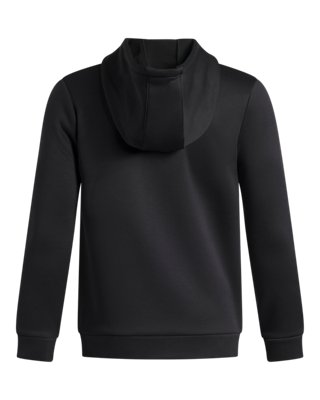 Худи Under Armour Armour Fleece® Full-Zip для мальчиков, цвет: Чёрный / Белый — фото 2