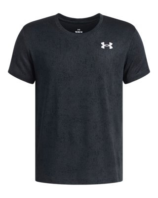 Under Armour Boys Gray Tech™ Pixelate ' Short Sleeve Anthracite / White Ylg (59 - 63 In)