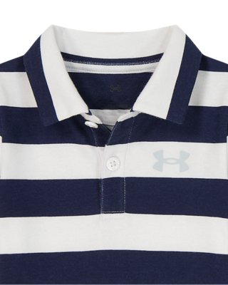 Комбинезоны Under Armour UA Stripe Polo Shortall для мальчиков-малышей, цвет: Тёмно-синий / Серый — фото 2