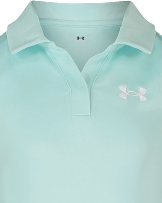 Платье Under Armour UA Sleeveless Polo Dress для девочек-малышей, цвет: Мятный / Белый — фото 2
