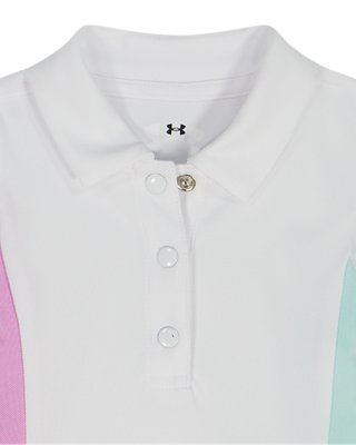 Платье Under Armour UA Colorblock Polo Dress для девочек-малышей, цвет: Белый / Розовый — фото 2