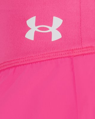 Шорты Under Armour UA Flare Tiered Shorts для девочек-малышей, цвет: Розовый / Белый — фото 2