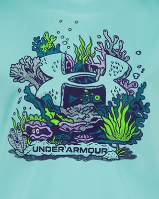 Комплект для плавания UA Coral для детей, с логотипом — Under Armour, цвет: Бирюзовый — фото 2
