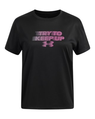 UA Tech Keep Up Graphic Girls' Short Sleeve