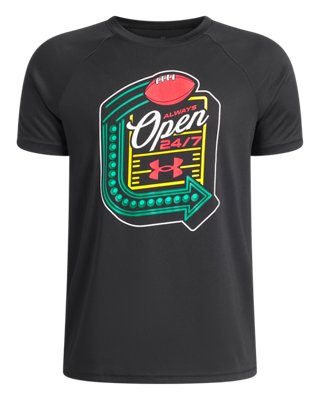 UA Tech Always Open Football Boys' Short Sleeve