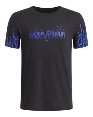 Топ Under Armour UA x Sharpie Short Sleeve для мальчиков, цвет: Чёрный / Королевский синий — фото 1
