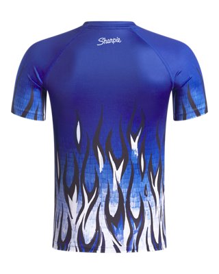 Топ Under Armour UA x Sharpie HeatGear® Short Sleeve для мальчиков, цвет: Королевский синий / Белый — фото 2