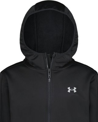 Куртка Under Armour UA Sim Softshell Jacket для мальчиков, цвет: Чёрный / Белый — фото 2