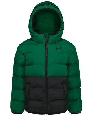 Куртка Under Armour UA Pronto Colorblock Puffer Jacket для мальчиков, цвет: Чёрный