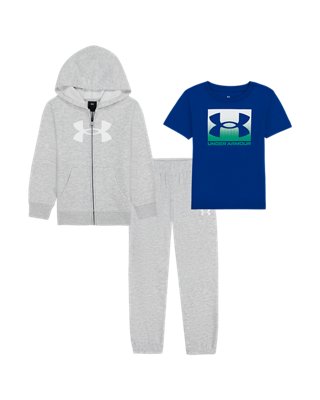 UA 3-Piece Newborn Boys' Full-Zip Hoodie Set