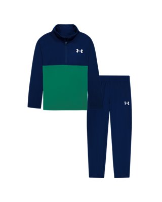 Комплекты Under Armour UA Tech™ ¼ Zip Set для мальчиков-малышей, цвет: Тёмно-синий / Белый