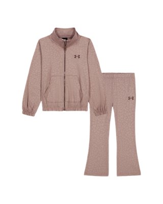 UA Rival Embossed Cheetah Infant Girls' Full-Zip Set