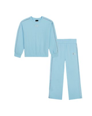 UA Rival Fleece Lurex Piping Little Girls' Set