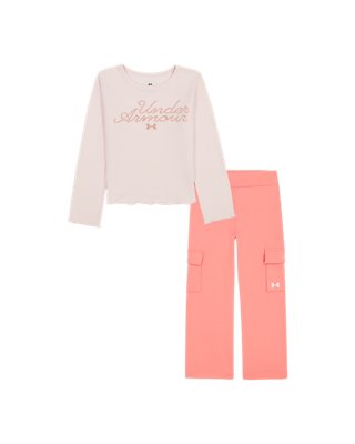 UA Ribbed Knit Toddler Girls' T-Shirt & Cargo Pants Set