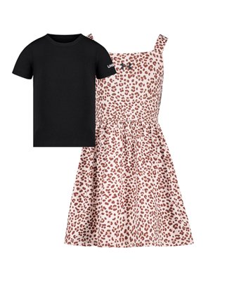 UA Baby Tee & Printed Dress Little Girls' Set