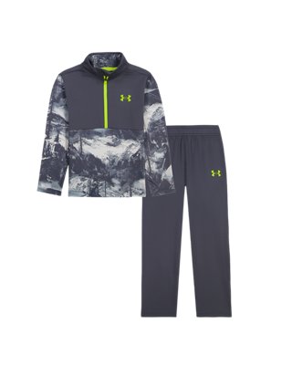 Комплекты Under Armour UA Fleece ½ Zip Set для мальчиков-малышей, цвет: Серый / Зелёный