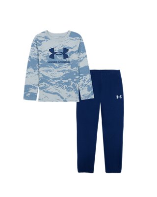 Комплекты Under Armour UA Mountain Camo Set Set для мальчиков, цвет: Синий туманный / Тёмно-синий — фото 1