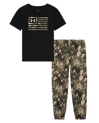 Комплекты Under Armour UA Freedom Fill Set для мальчиков, цвет: Чёрный / Рыжевато-коричневый