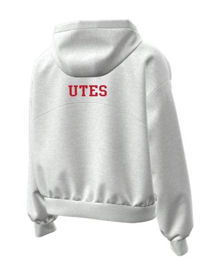 Женское худи Under Armour UA Icon Fleece Collegiate ½ Zip, цвет: Серебряный серый / Белый — фото 2